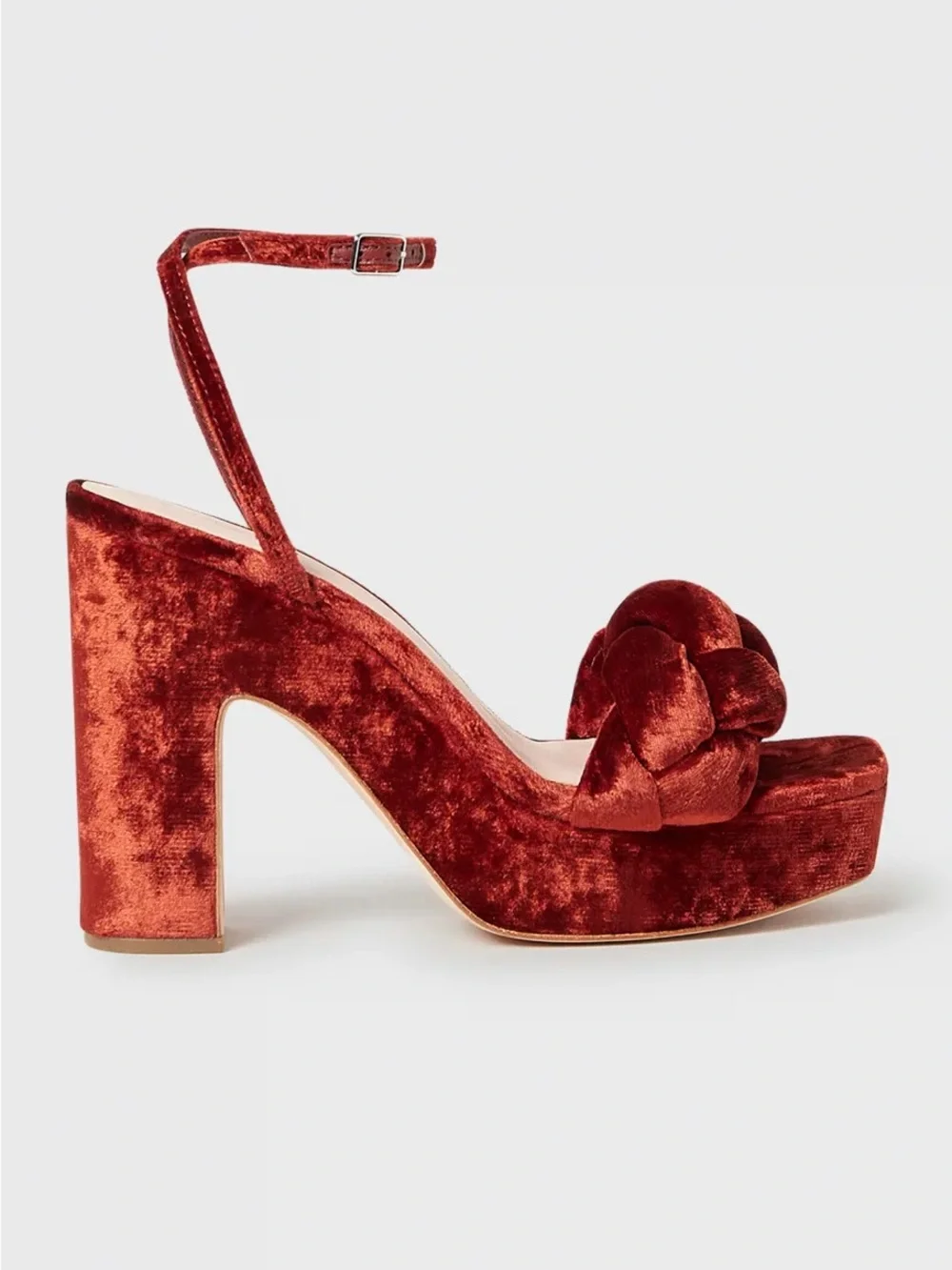 Loeffler Randall Fae Puffy Braided Platforms in Spice